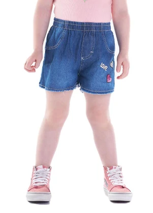 Pulla Bulla - Shorts Malha Azul - PULLA BULLA