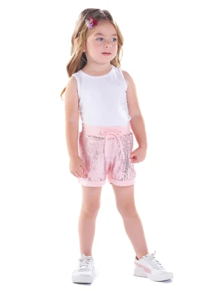 Pulla Bulla - Shorts Malha Rosa - PULLA BULLA