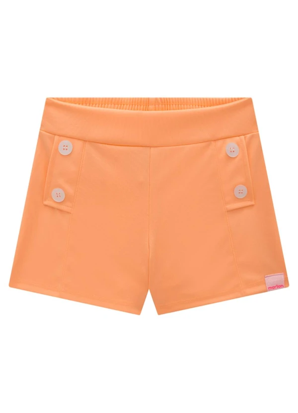Marlan - Shorts Menina em Newtech Laranja