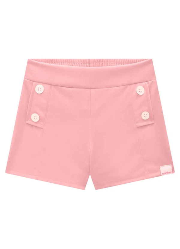 Marlan - Shorts Menina em Newtech Rosa 3