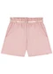 Milli e Nina - Shorts Menina em Sarja com Elastano Bege - variação: Rosa