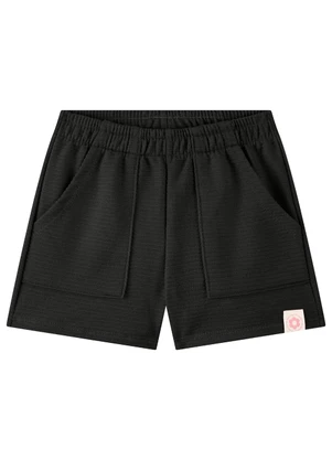 Marlan - Shorts Moletinho com Bolsos Preto - MARLAN