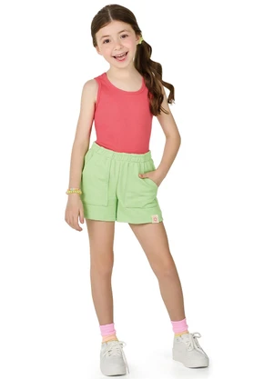 Marlan - Shorts Moletinho com Bolsos Verde - MARLAN