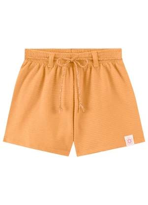 Marlan - Shorts Moletinho com Cadarço Laranja - MARLAN