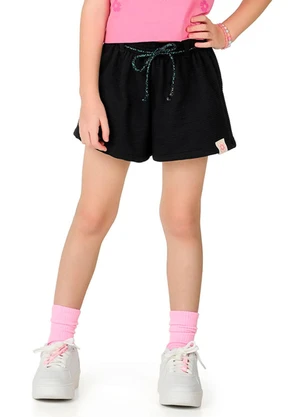 Marlan - Shorts Moletinho com Cadarço Preto - MARLAN