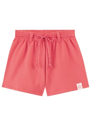 Marlan - Shorts Moletinho com Cadarço Rosa - MARLAN