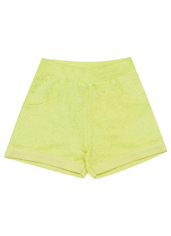 Pulla Bulla - Shorts Moletinho Menina Amarelo