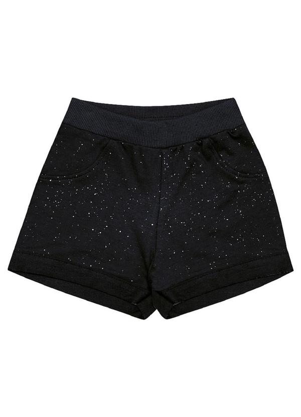 Pulla Bulla - Shorts Moletinho Menina Preto