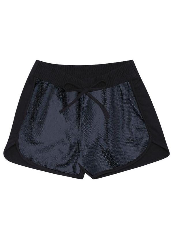 Pulla Bulla - Shorts Moletinho Menina Preto