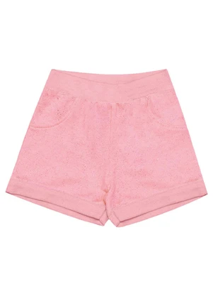 Pulla Bulla - Shorts Moletinho Menina Rosa - PULLA BULLA