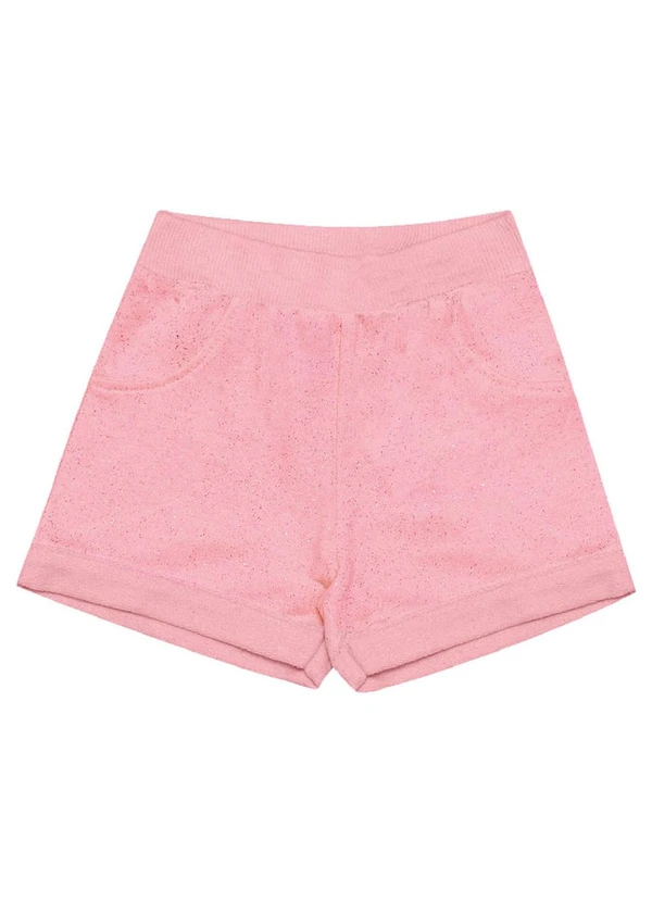 Pulla Bulla - Shorts Moletinho Menina Rosa