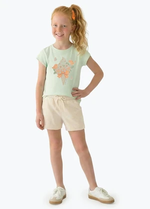 Pulla Bulla - Shorts Moletinho Natural - PULLA BULLA