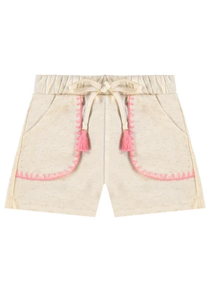 Pulla Bulla - Shorts Moletinho Natural - PULLA BULLA