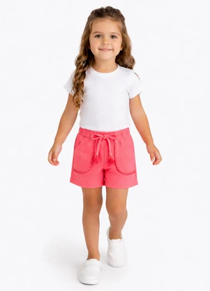 Pulla Bulla - Shorts Moletinho Vermelho - PULLA BULLA