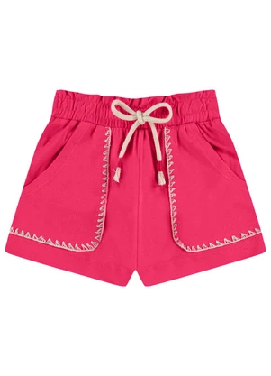 Pulla Bulla - Shorts Moletinnho Rosa - PULLA BULLA