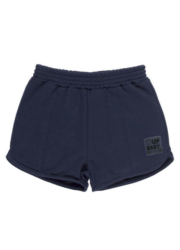 Up Baby - Shorts Moletom Básico Infantil Azul