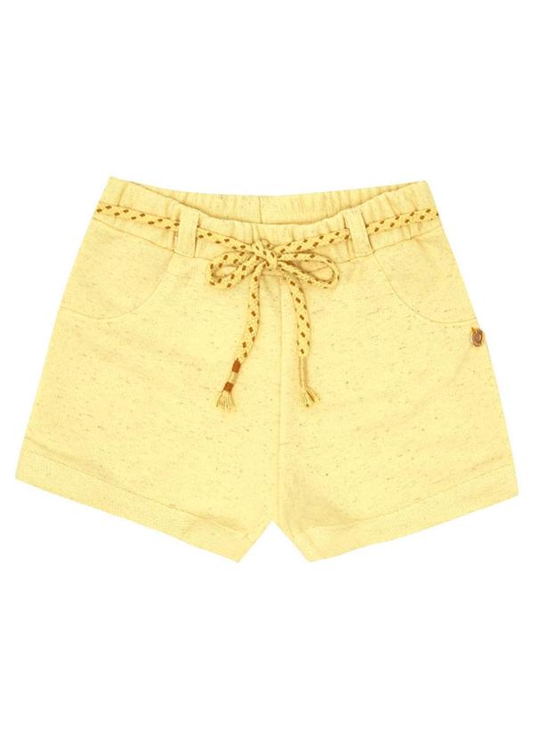 Pulla Bulla - Shorts Moletom Menina Amarelo