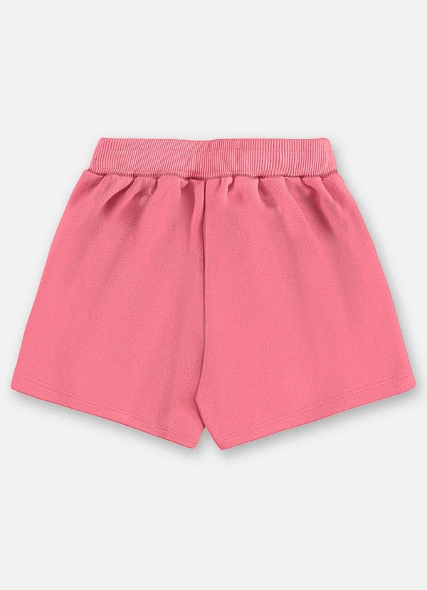 Up Baby - Shorts Moletom Infantil Finino Rosa 2