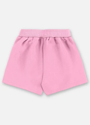 Up Baby - Shorts Moletom Infantil Finino Rosa - UP BABY