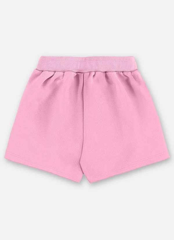 Up Baby - Shorts Moletom Infantil Finino Rosa 2