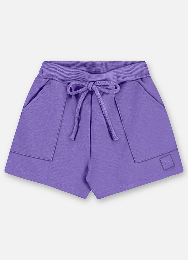 Up Baby - Shorts Moletom Infantil Finino Roxo 3