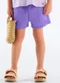 Up Baby - Shorts Moletom Infantil Vermelho - variação: Roxo