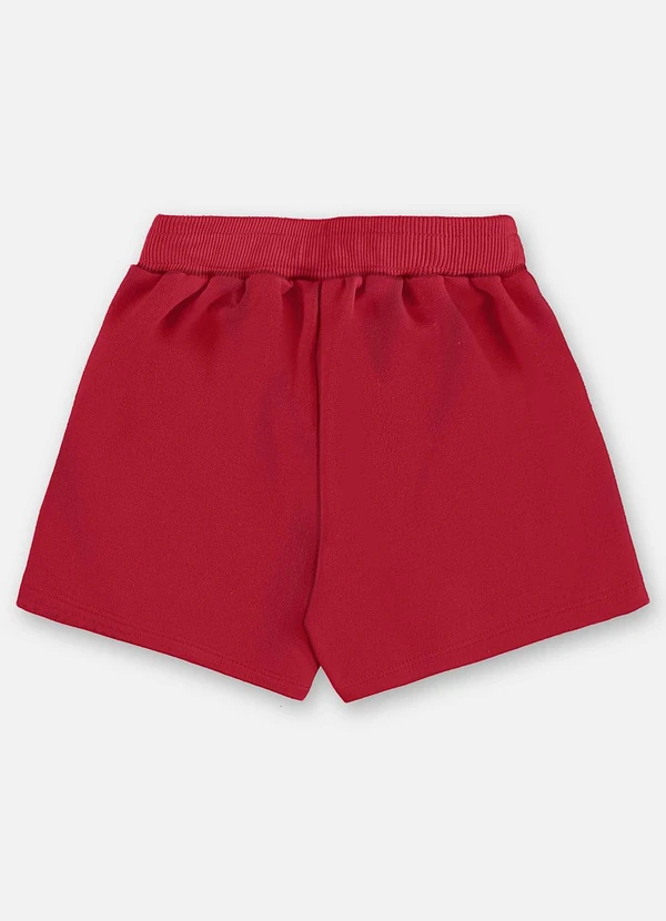 Up Baby - Shorts Moletom Infantil Vermelho 2