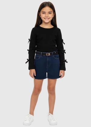 Carinhoso - Shorts Mom Jeans Azul Escuro - CARINHOSO