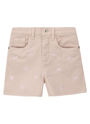 Carinhoso - Shorts Mom Sarja Menina Rosa Pastel - CARINHOSO