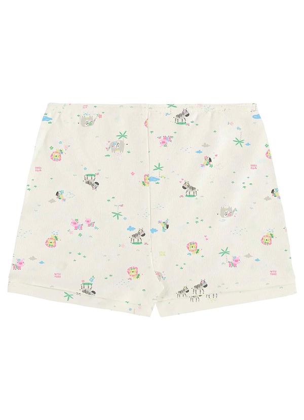 Up Baby - Shorts para Bebê Menina em Suedine Bege 2