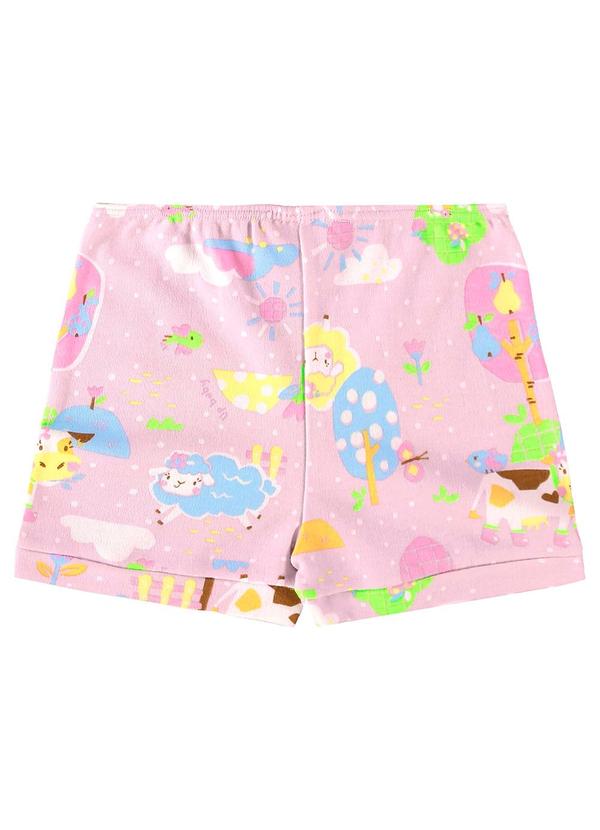 Up Baby - Shorts para Bebê Menina em Suedine Roxo 2