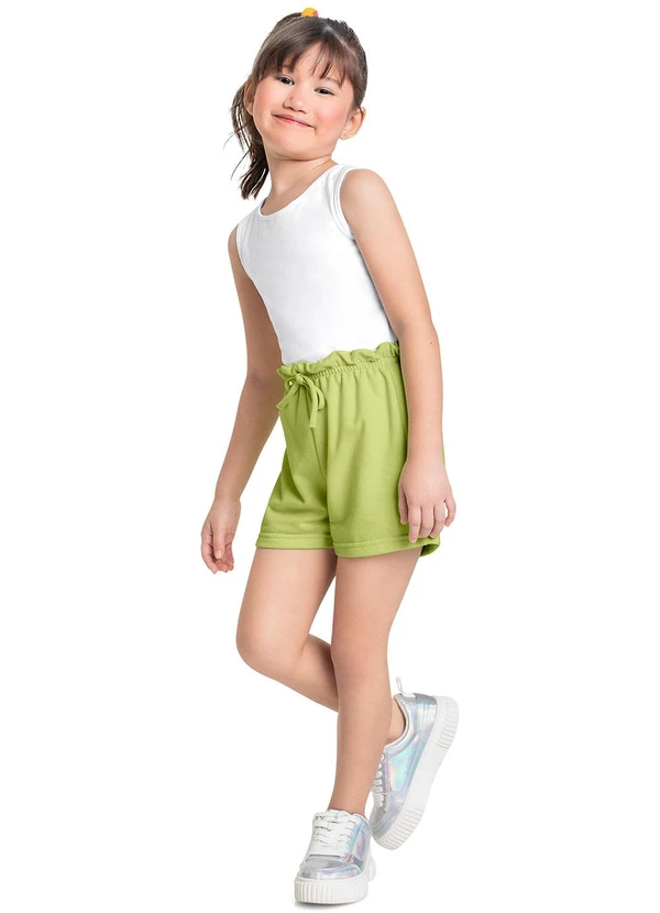 Bee Loop - Shorts para Menina em Moletom Verde