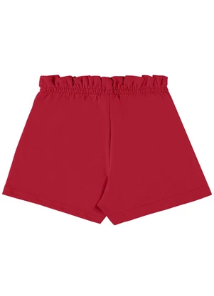 Bee Loop - Shorts para Menina em Moletom Vermelho - BEE LOOP