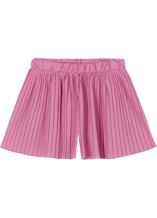 Marisol - Shorts Plissado Infantil Feminino Rosa