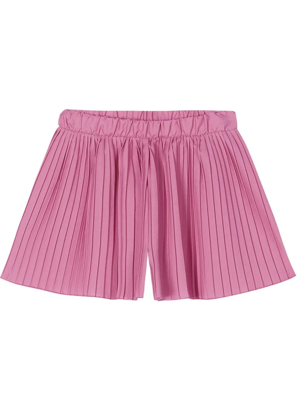 Marisol - Shorts Plissado Infantil Feminino Rosa