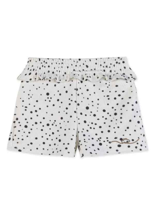 Lilica Ripilica - Shorts Poá Bebê Feminino Lilica Ripilica Branco