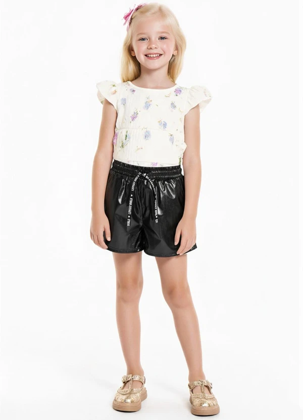 Fakini Kids - Shorts Preto Metalico 3