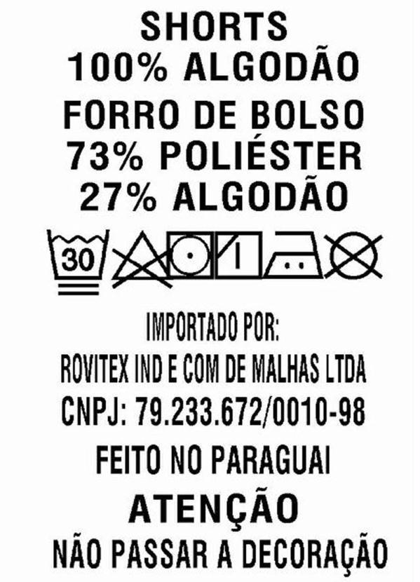 Rovitex Teen - Shorts Preto 6