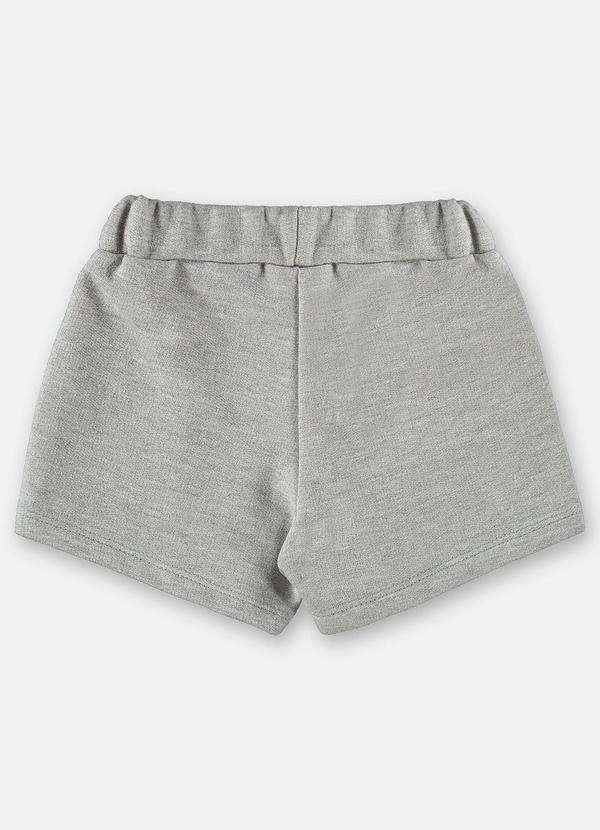 Up Baby - Shorts Saia Básico Infantil Moletom Cinza 2
