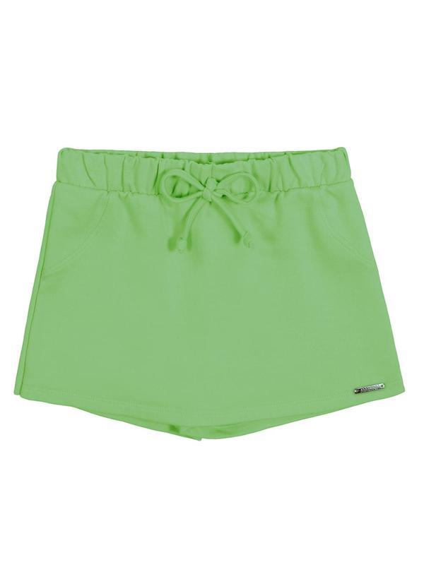 Alakazoo - Shorts Saia Cadarço Frontal Moletom Verde