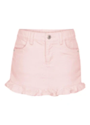Alakazoo - Shorts Saia de Sarja Infantil com Babado Rosa - ALAKAZOO