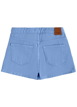 Malwee Kids - Shorts Saia Evasê em Sarja Azul - MALWEE KIDS