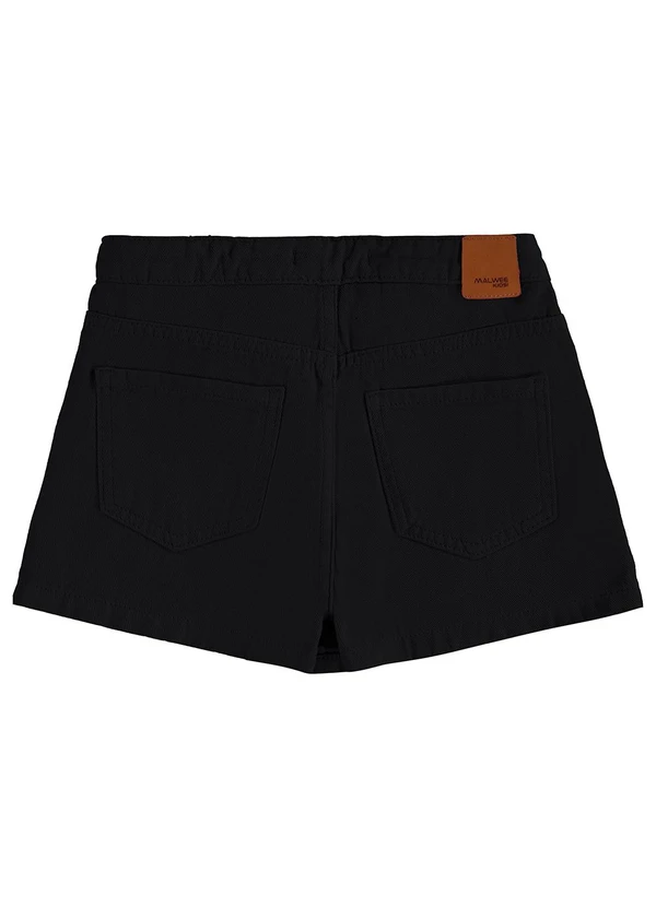 Malwee Kids - Shorts Saia Evasê em Sarja Preto 4