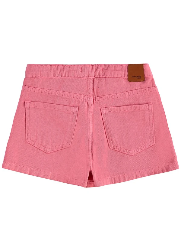 Malwee Kids - Shorts Saia Evasê em Sarja Rosê 2