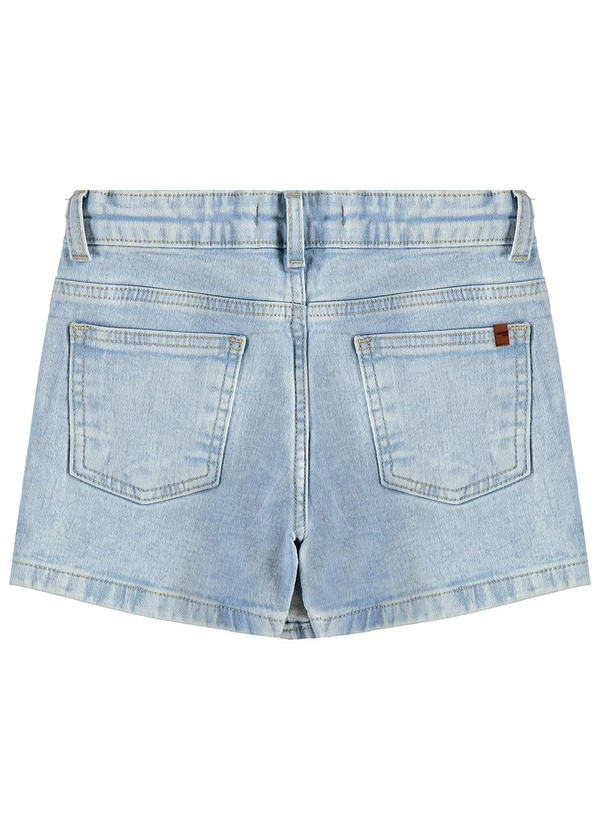 Malwee Kids - Shorts Saia Evasê Jeans Azul Claro 4
