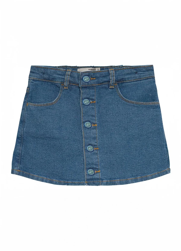 Malwee Kids - Shorts Saia Evasê Jeans Azul
