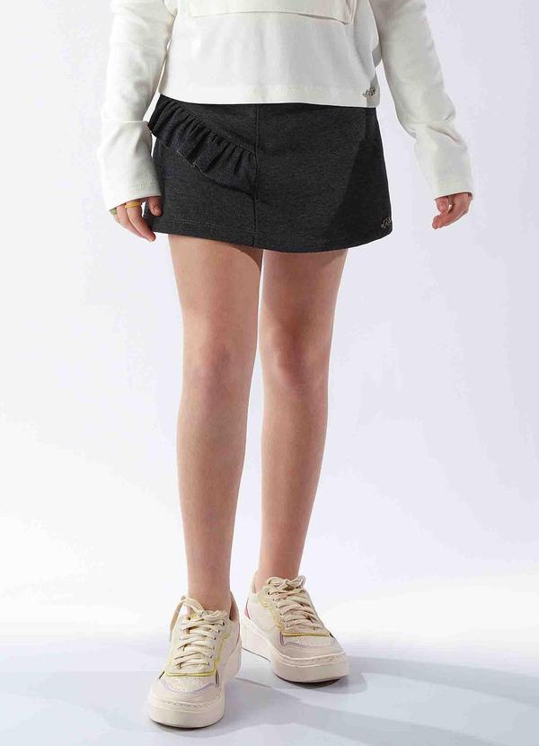 Menina Anjo - Shorts Saia Feminino Preto