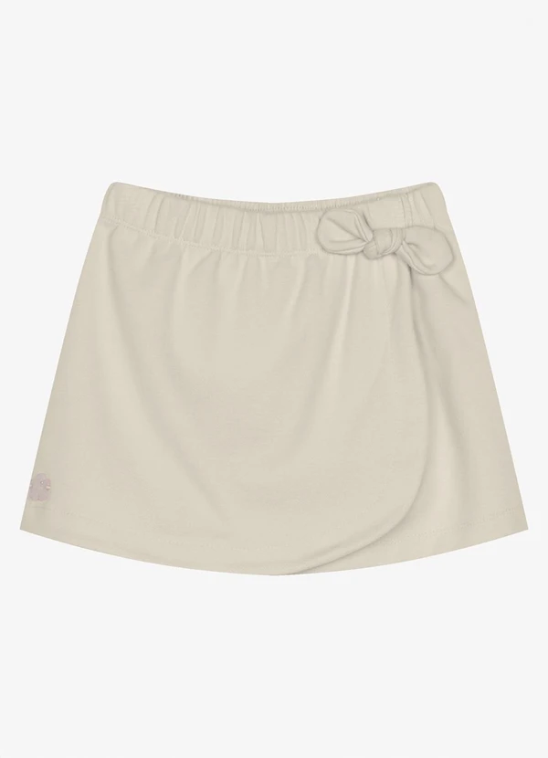 Trick Nick - Shorts Saia Infantil Piquet Bege