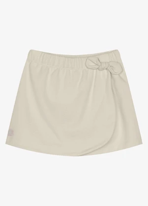 Trick Nick - Shorts Saia Infantil Piquet Bege - TRICK NICK