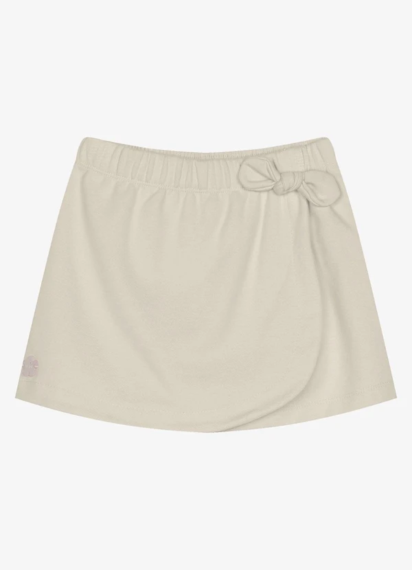 Trick Nick - Shorts Saia Infantil Piquet Bege